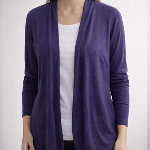 Eileen Fisher Rich Purple Knit Cardigan
